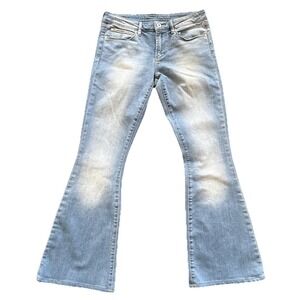 Articles of Society Faith Flare Jeans Women 27 Low Rise Light Wash Denim